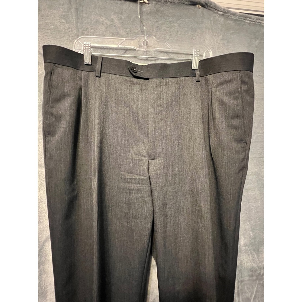 Joseph & Feiss 42x32 Gray Wool Blend Dress Pants Flat Front Tailored Fit‎